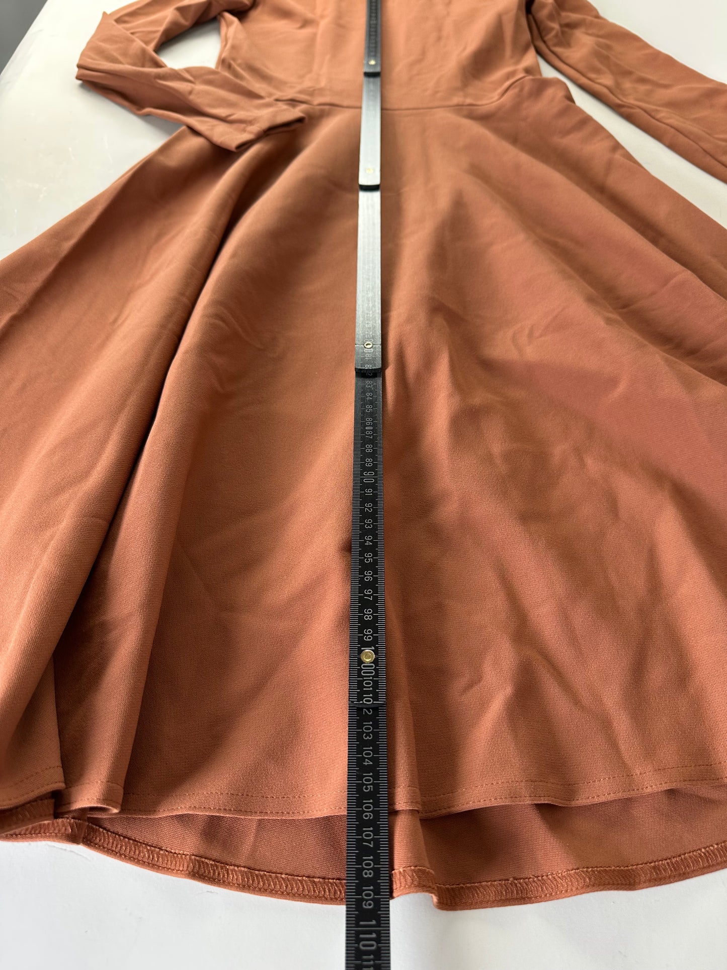 Vintage Balenciaga Viscose Blend Dress Rust S