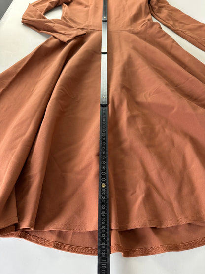 Vintage Balenciaga Viscose Blend Dress Rust S