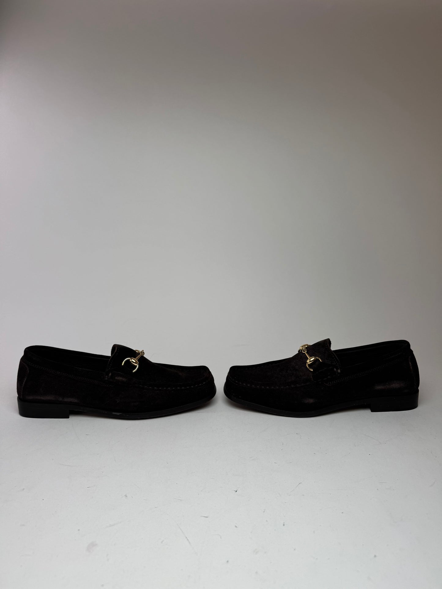 Vintage Gucci Suede Horsebit loafer Brown 7D