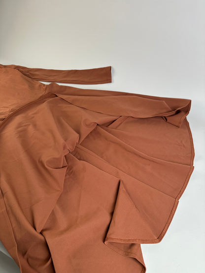 Vintage Balenciaga Viscose Blend Dress Rust S