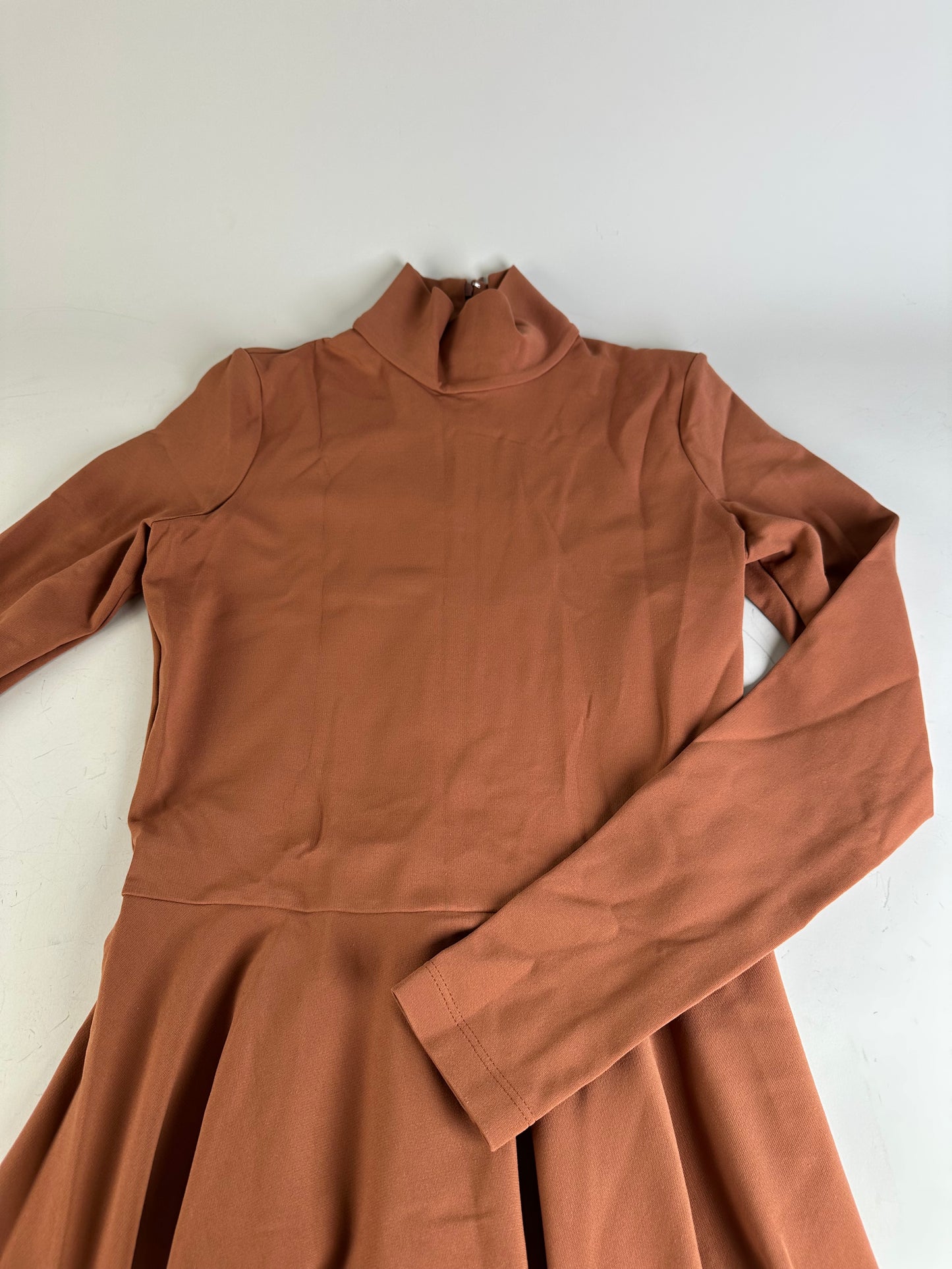 Vintage Balenciaga Viscose Blend Dress Rust S