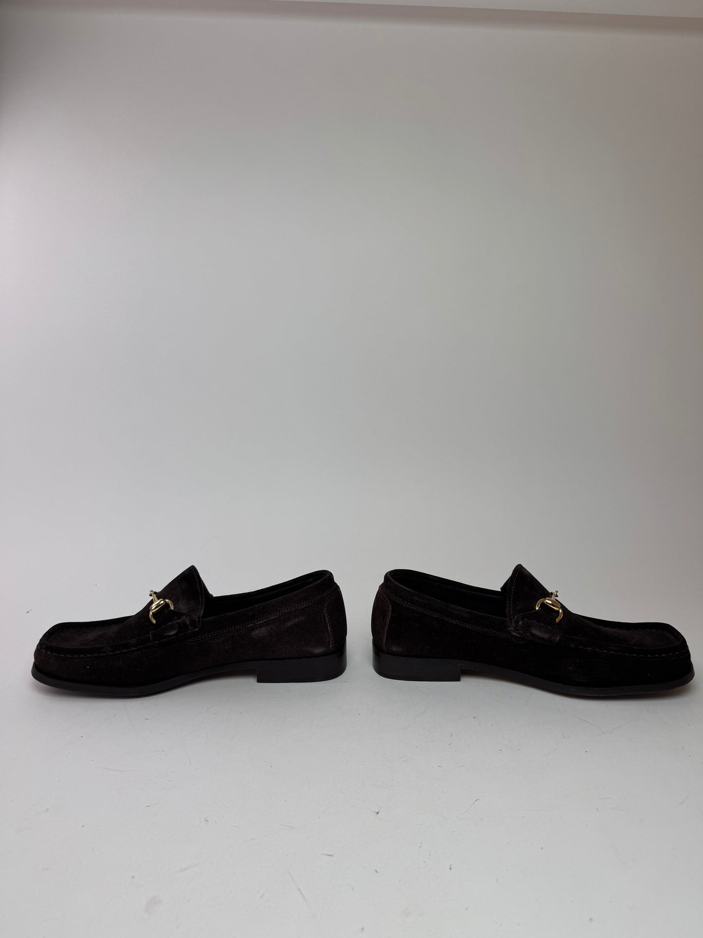 Vintage Gucci Suede Horsebit loafer Brown 7D