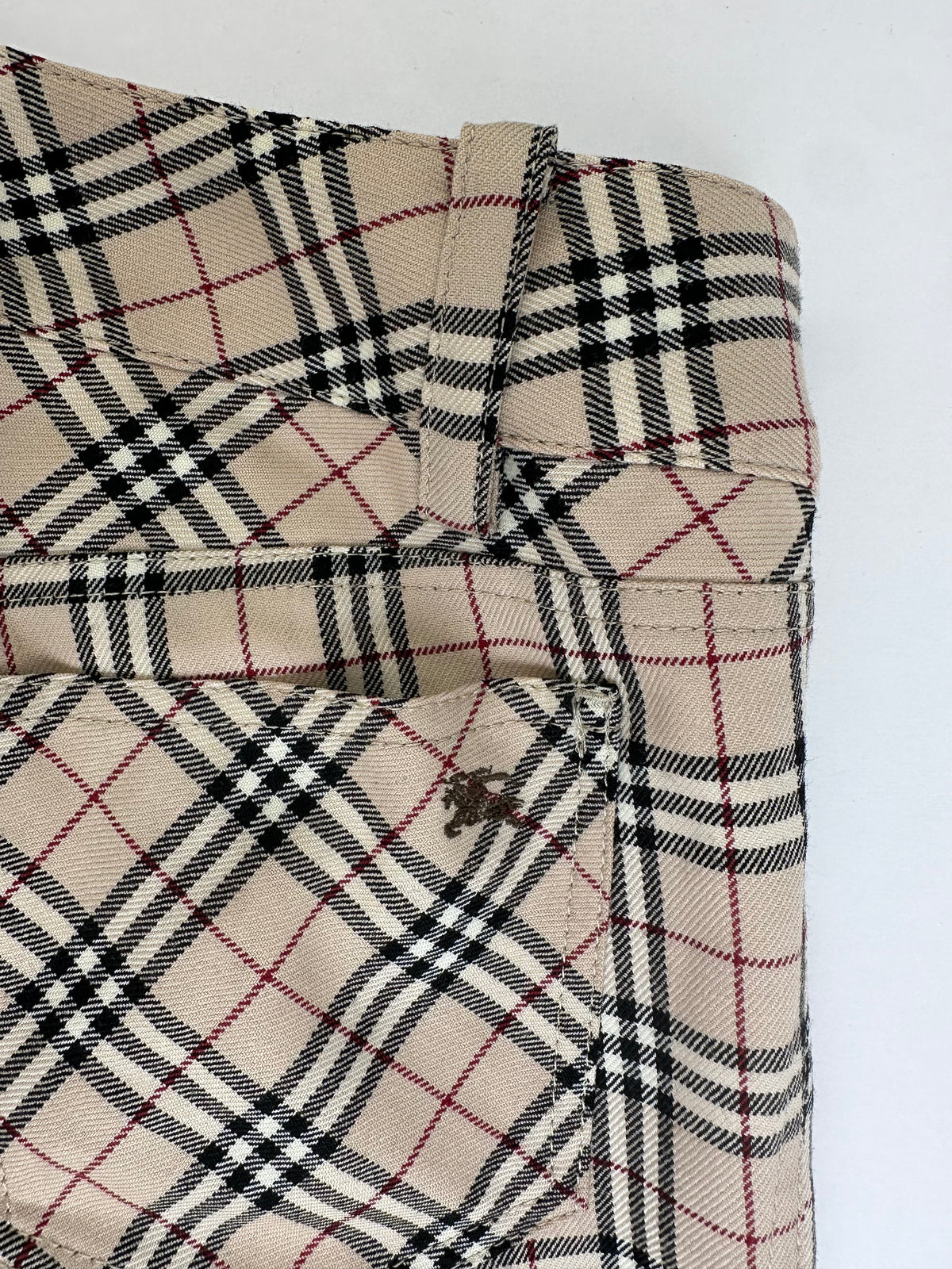 Vintage Burberry Blue Label Nova Check Flared Trousers Early 2000s M