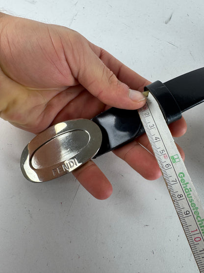 Vintage Fendi Roma Leather belt black