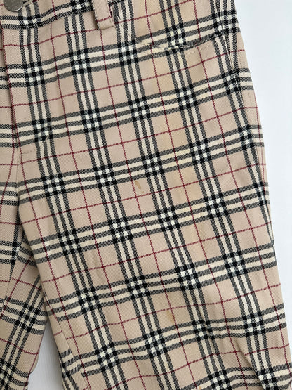 Vintage Burberry Blue Label Nova Check Flared Trousers Early 2000s M