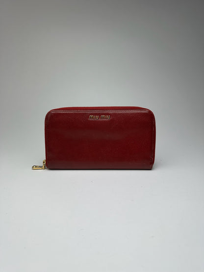Vintage Miu Miu Leather wallet red
