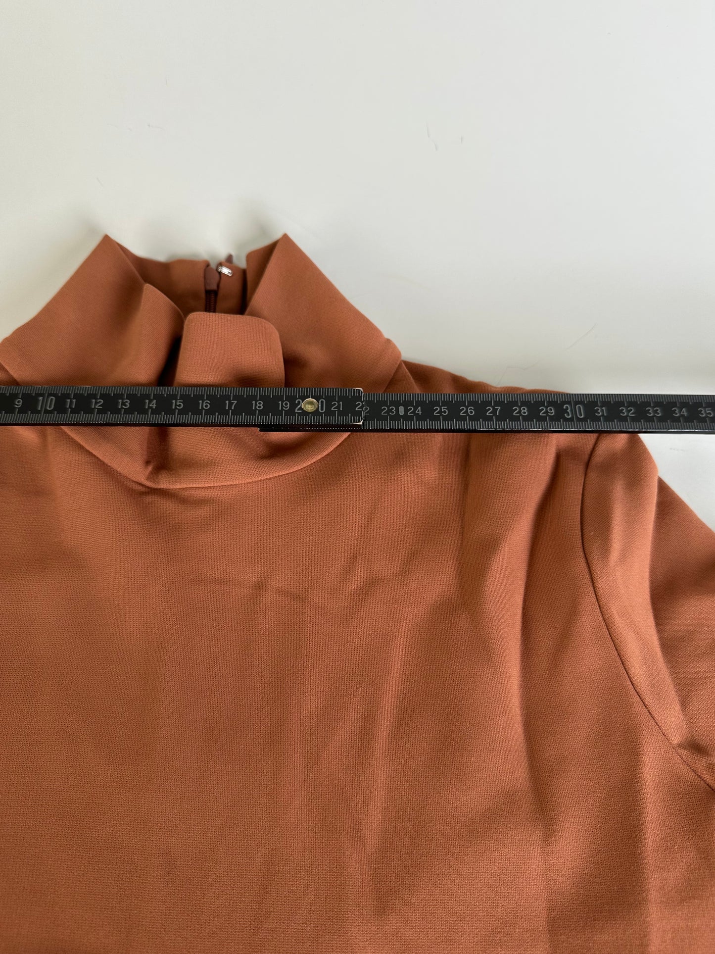 Vintage Balenciaga Viscose Blend Dress Rust S