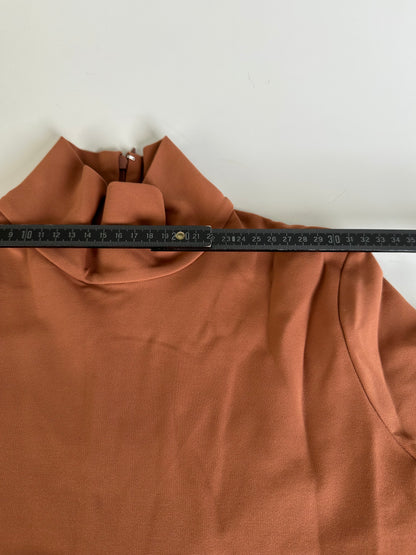 Vintage Balenciaga Viscose Blend Dress Rust S