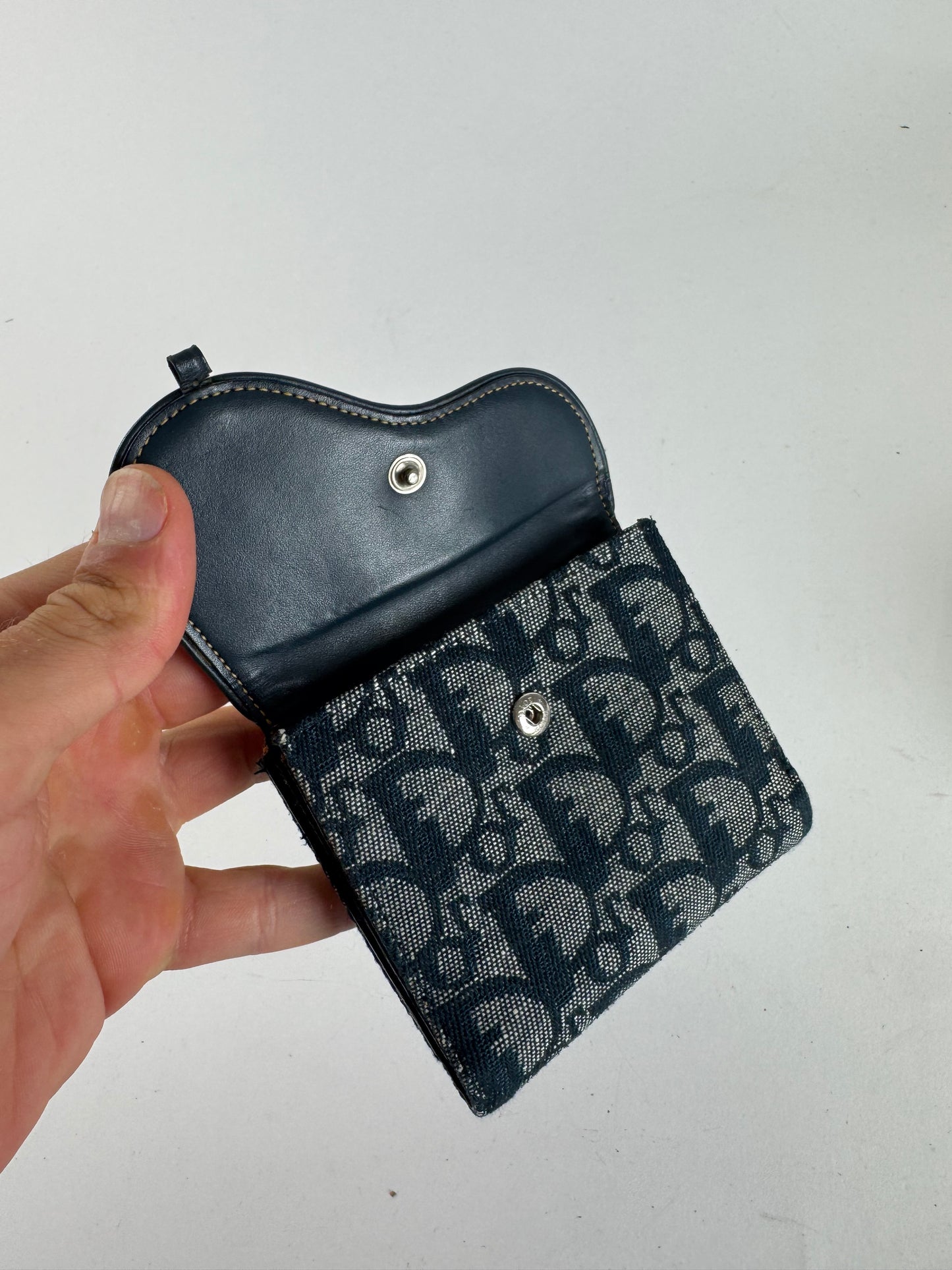 Vintage Dior Saddle Oblique Monogram Wallet gray Black