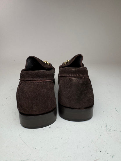 Vintage Gucci Suede Horsebit loafer Brown 7D