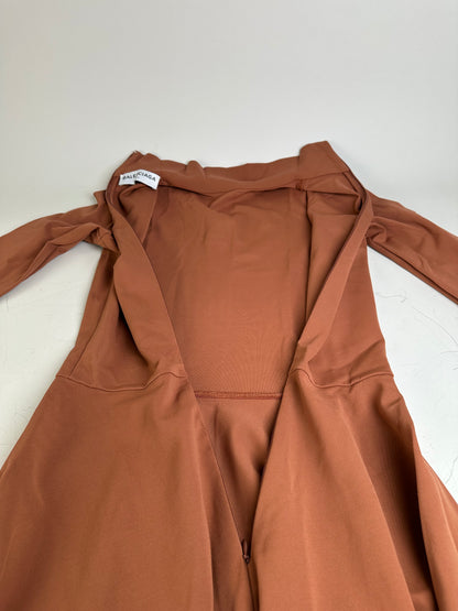 Vintage Balenciaga Viscose Blend Dress Rust S