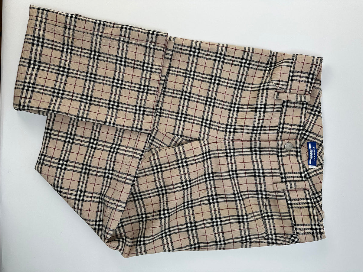 Vintage Burberry Blue Label Nova Check Flared Trousers Early 2000s M