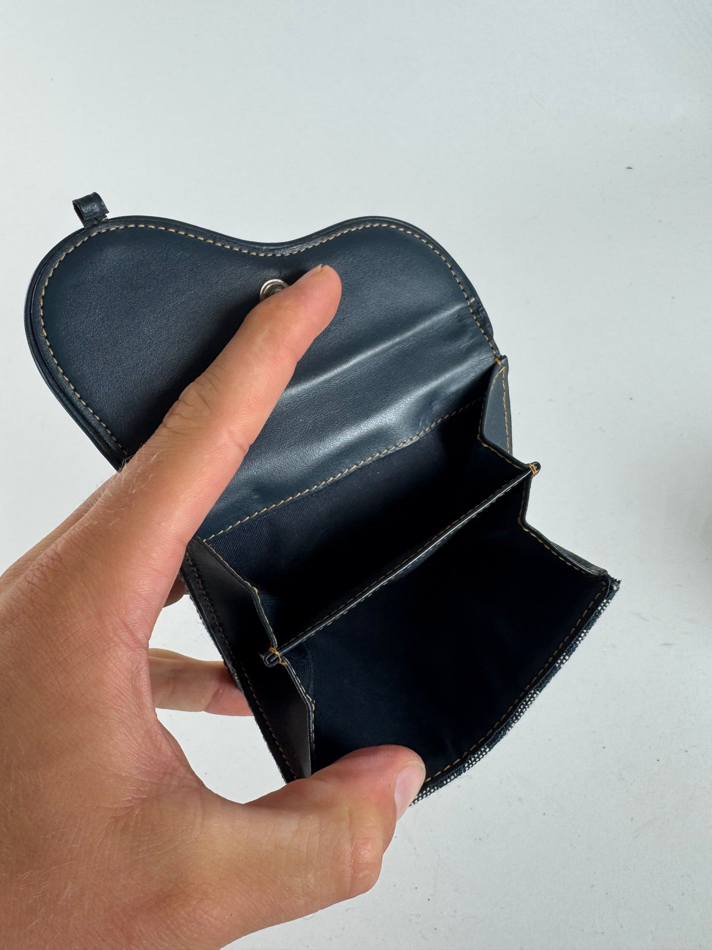 Vintage Dior Saddle Oblique Monogram Wallet gray Black