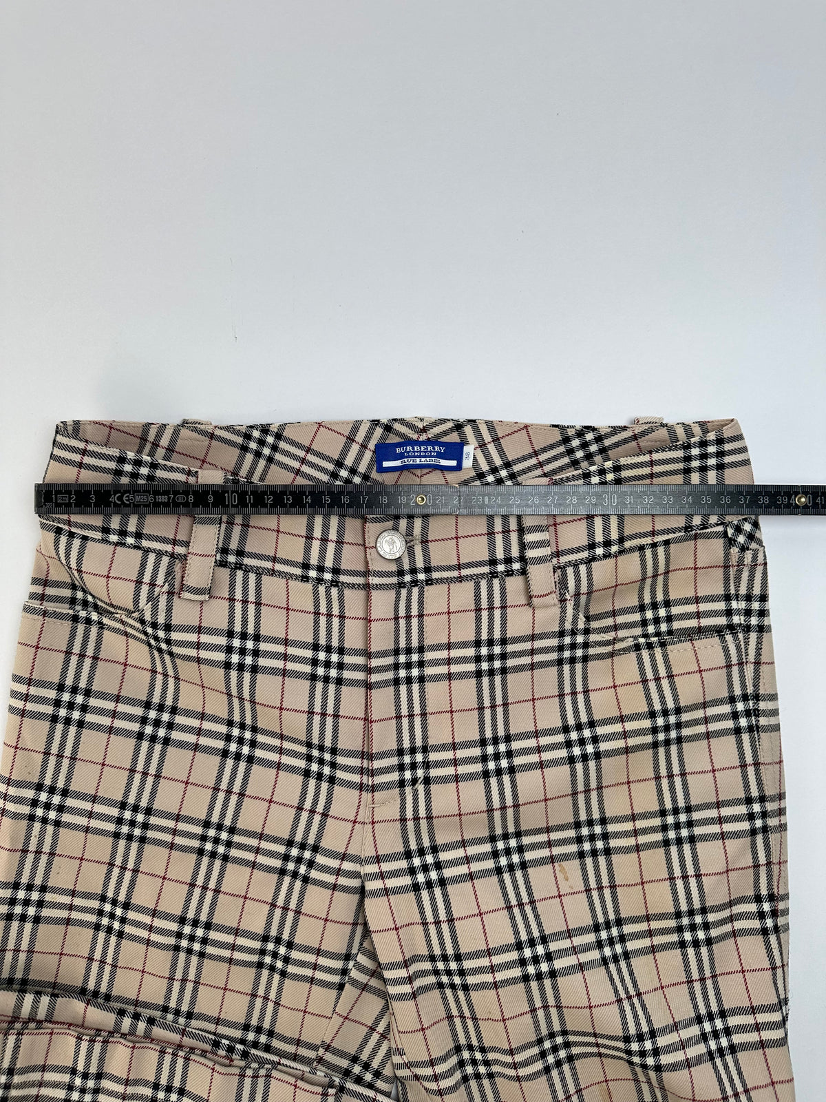 Vintage Burberry Blue Label Nova Check Flared Trousers Early 2000s M