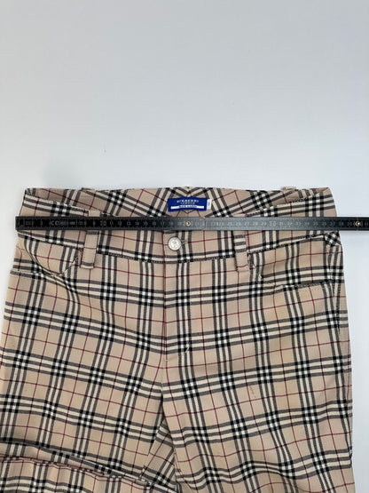 Vintage Burberry Blue Label Nova Check Flared Trousers Early 2000s M