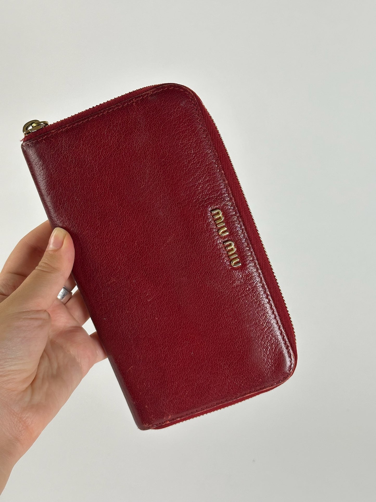 Vintage Miu Miu Leather wallet red