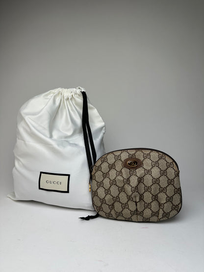 Vintage Gucci GG Supreme Canvas Mini Pouch Beige Brown