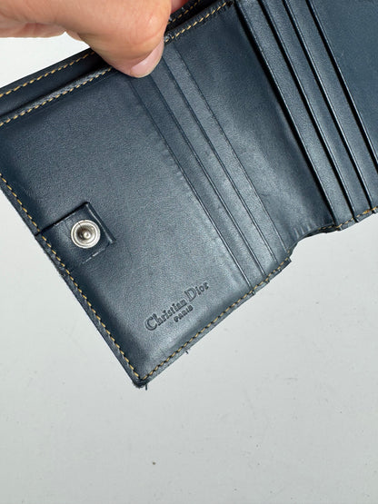 Vintage Dior Saddle Oblique Monogram Wallet gray Black