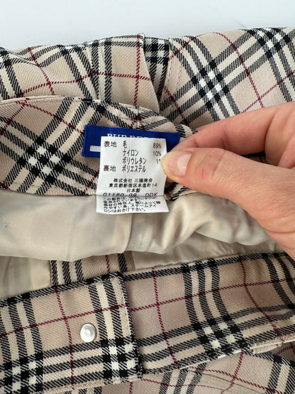 Vintage Burberry Blue Label Nova Check Flared Trousers Early 2000s M