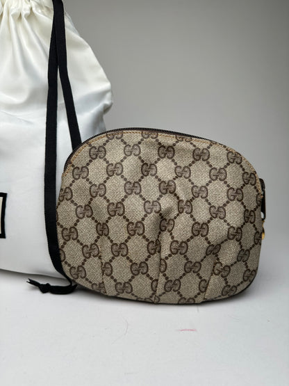 Vintage Gucci GG Supreme Canvas Mini Pouch Beige Brown