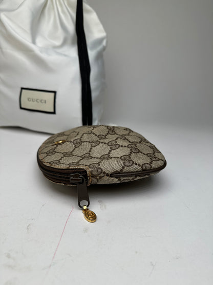 Vintage Gucci GG Supreme Canvas Mini Pouch Beige Brown
