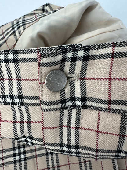 Vintage Burberry Blue Label Nova Check Flared Trousers Early 2000s M