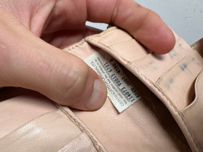 Vintage Bottega Veneta Intrecciato Leather Wallet Pink