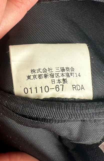 Vintage Burberry Nova Check Leather / Polyester Handbag Beige Black