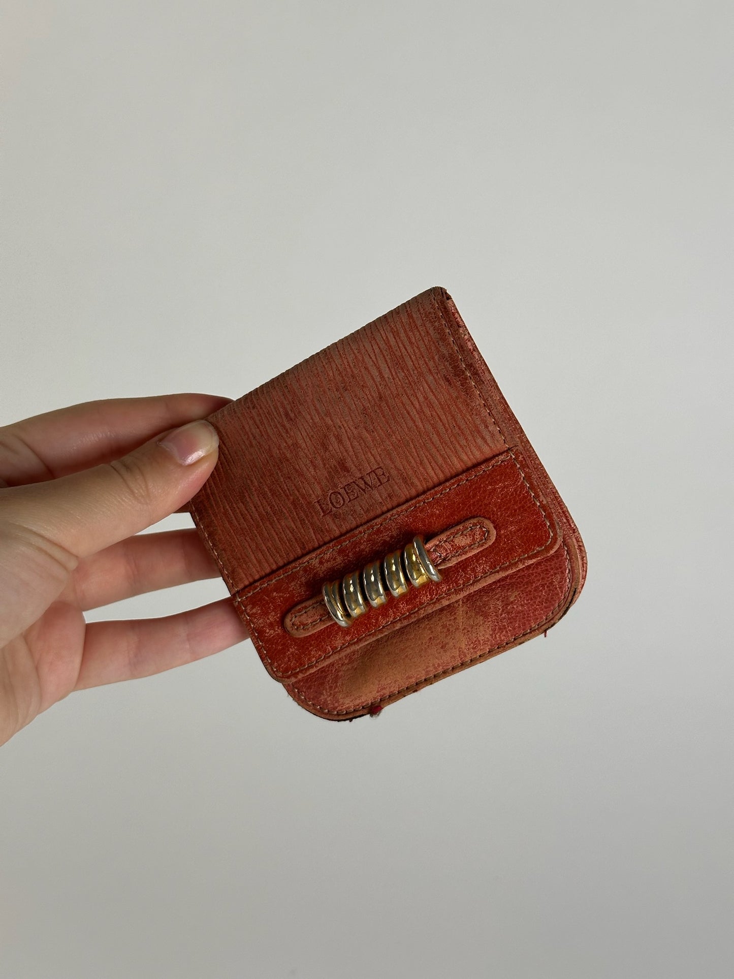 Vintage Loewe Madrid Coin Case orange