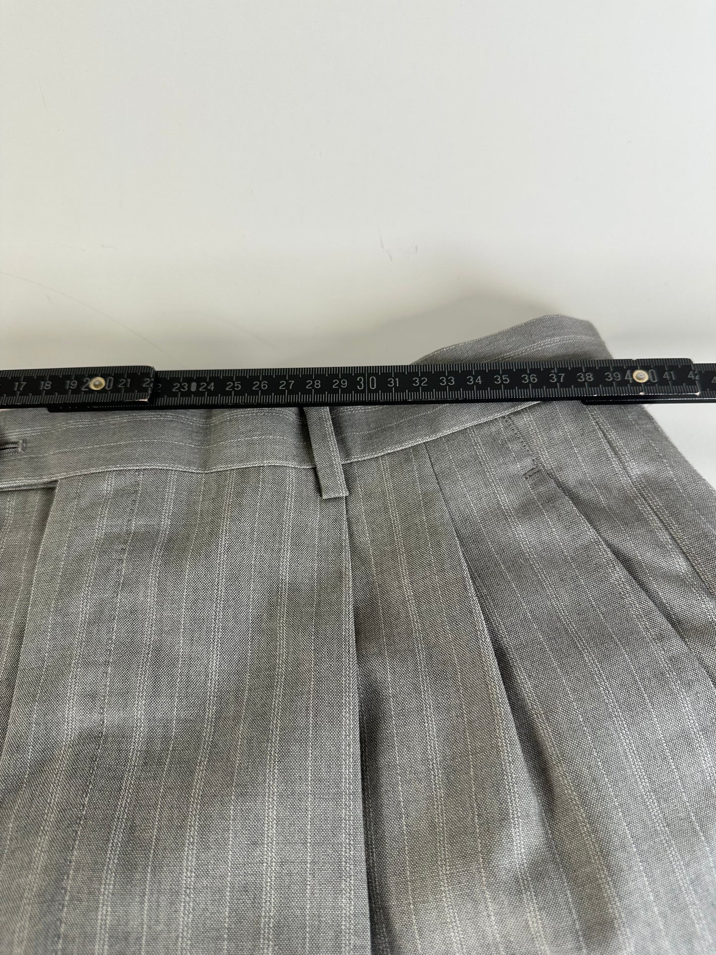 Vintage Dior Men’s Wool Blend Blazer Light Grey Stripe XL