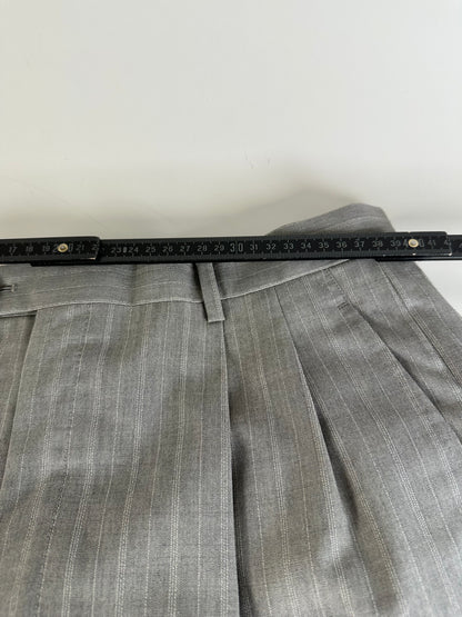 Vintage Dior Men’s Wool Blend Blazer Light Grey Stripe XL