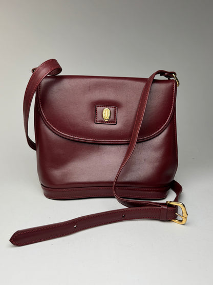 Vintage Cartier leather bag Burgundy