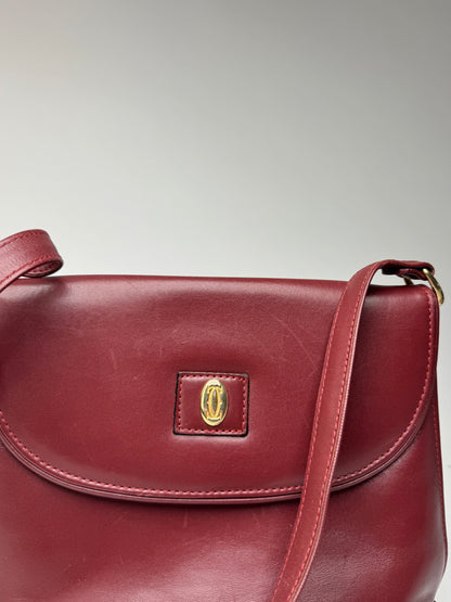 Vintage Cartier leather bag Burgundy