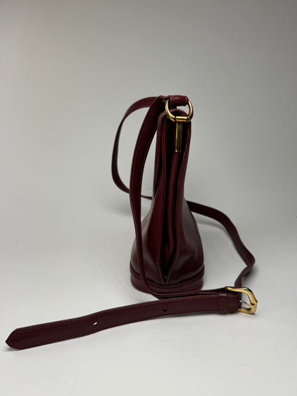 Vintage Cartier leather bag Burgundy