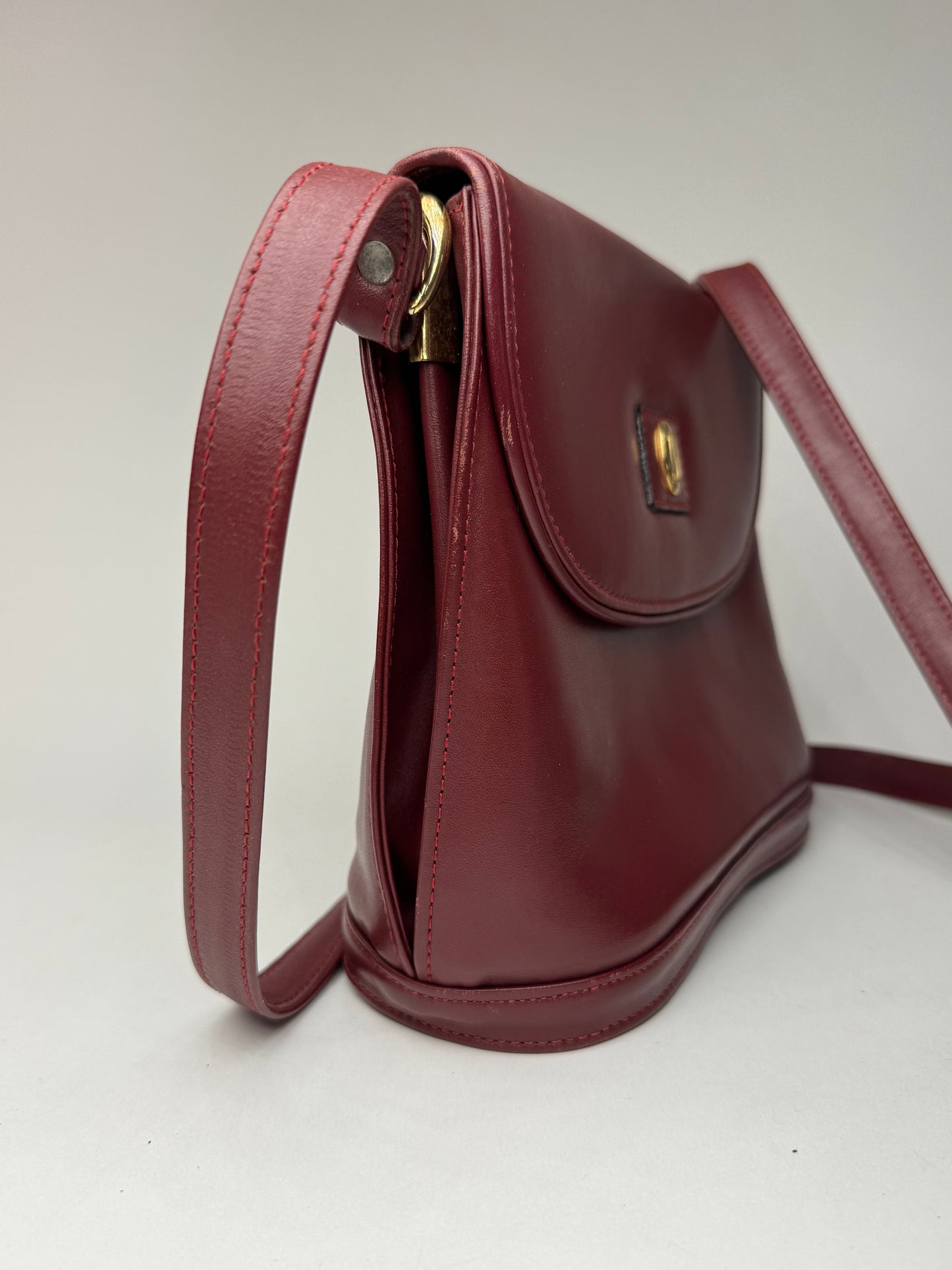 Vintage Cartier leather bag Burgundy