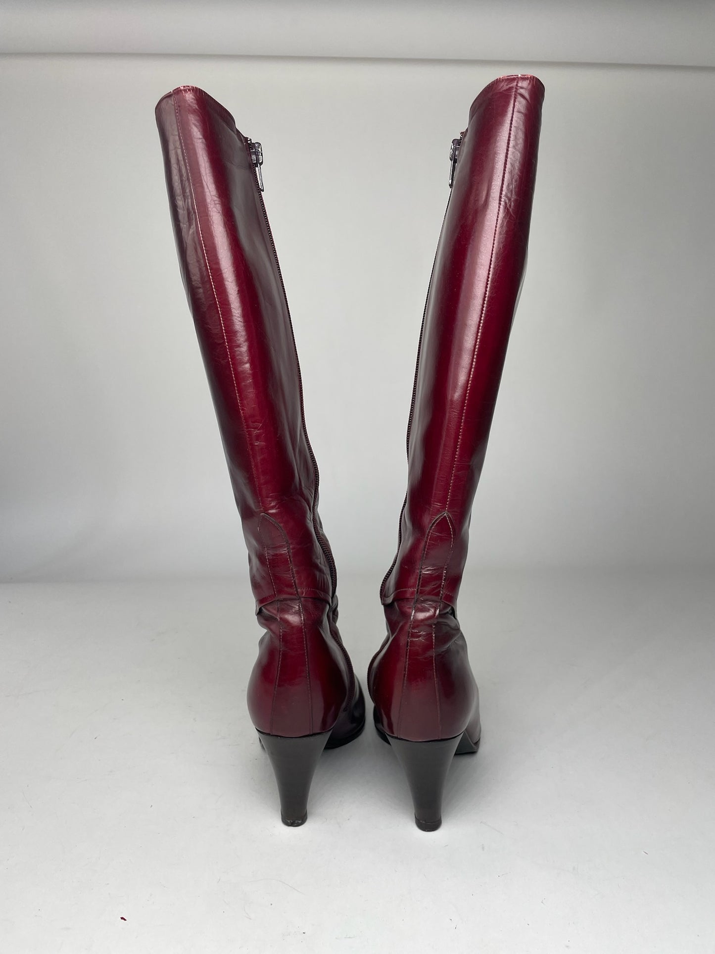 Vintage Dior Heeled Boots Patent Leather Purple