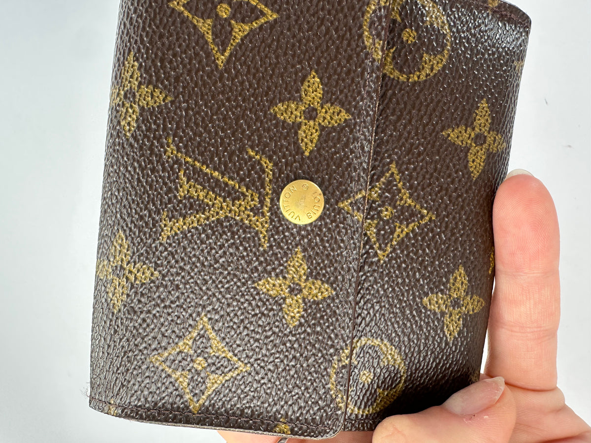 Vintage Louis Vuitton Monogram Canvas Bifold Wallet 2018 Brown