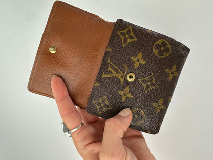 Vintage Louis Vuitton Monogram Canvas Bifold Wallet 2018 Brown