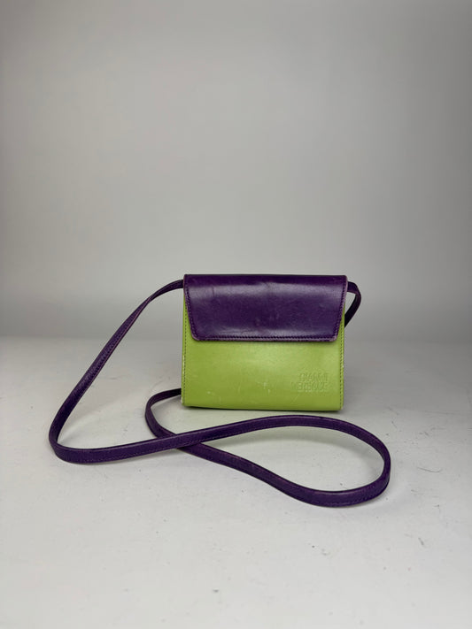 Vintage Gianni Versace Multicolor Leather 2Way Bag