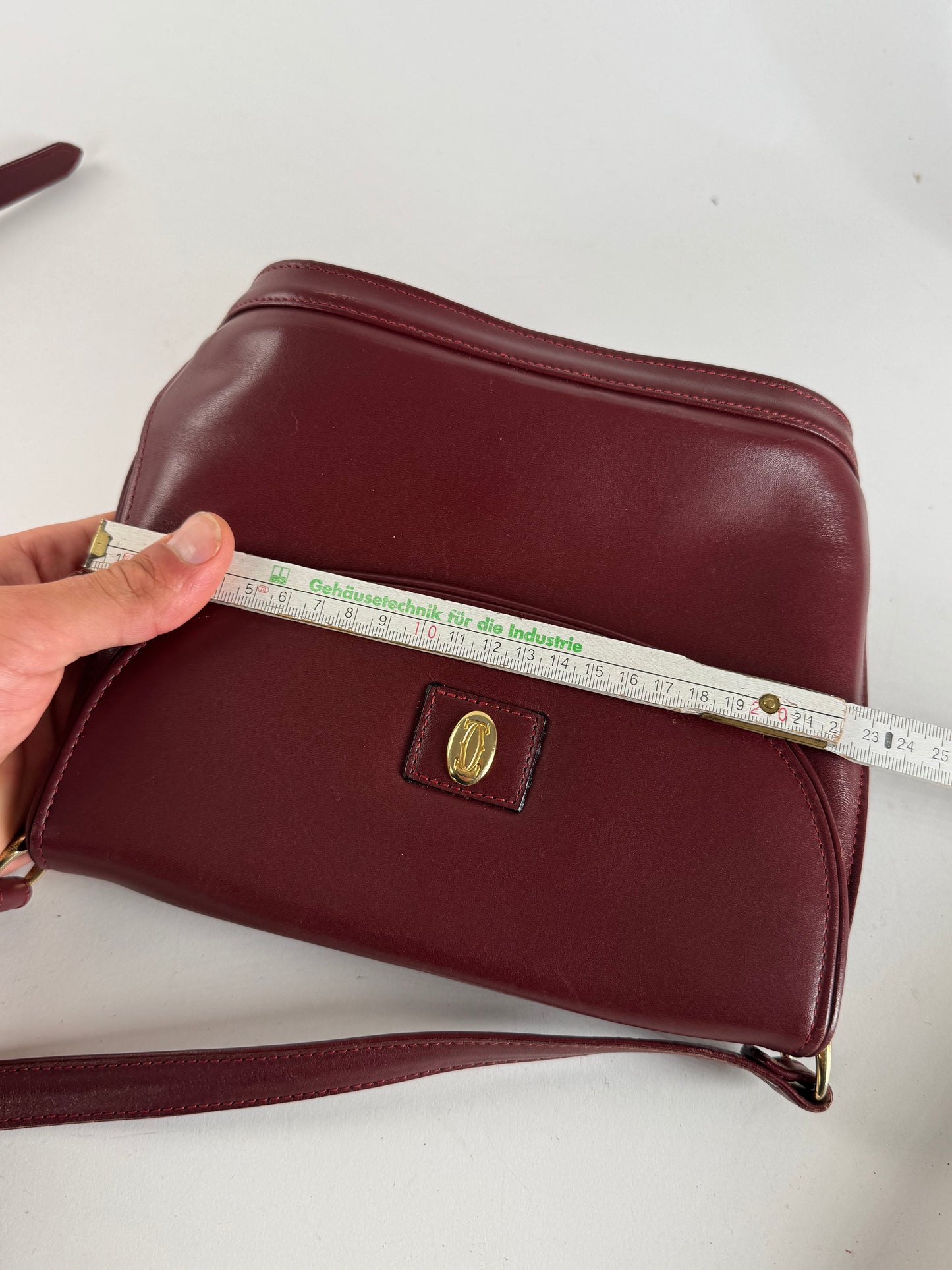Vintage Cartier leather bag Burgundy