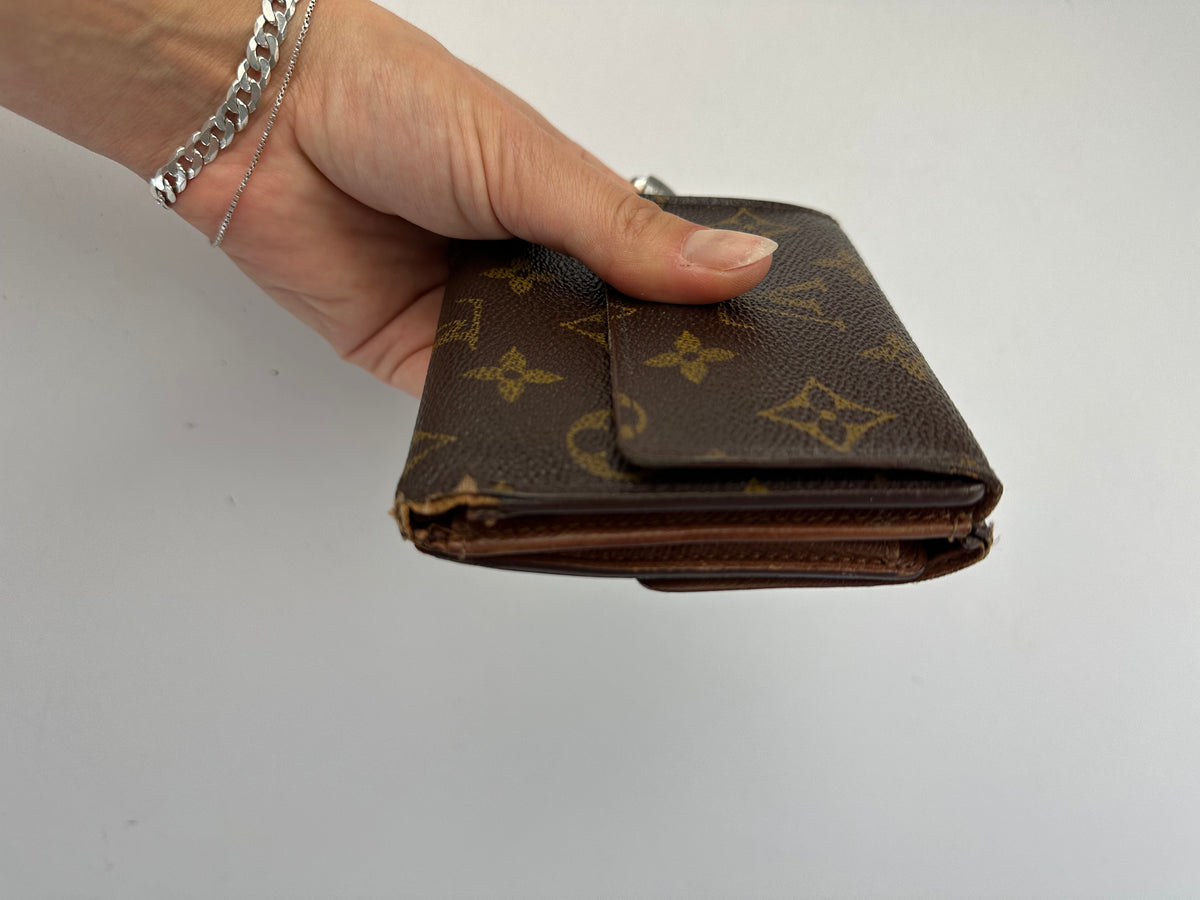 Vintage Louis Vuitton Monogram Canvas Bifold Wallet 2018 Brown