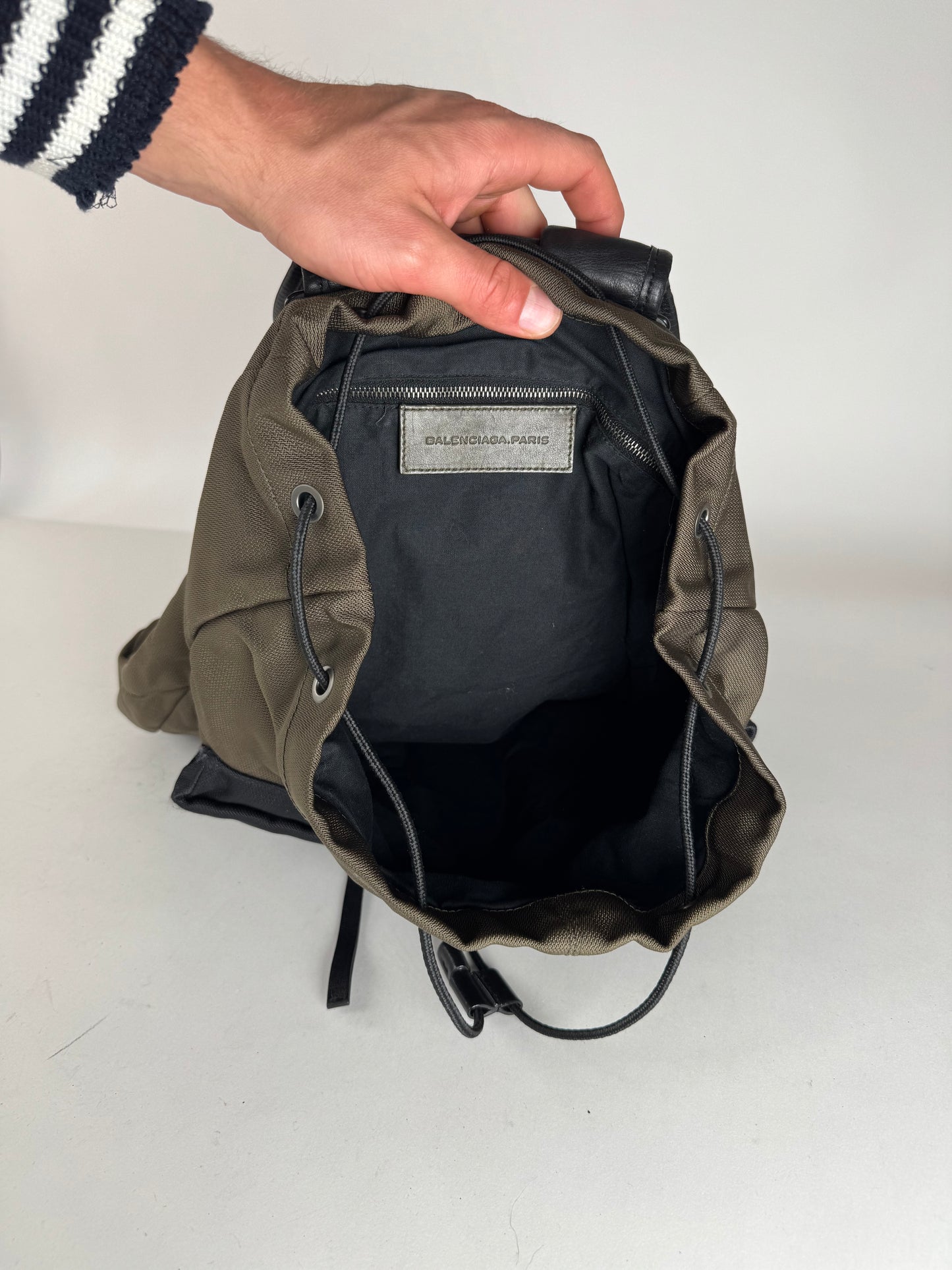 Vintage Balenciaga City Bag Backpack black kaki