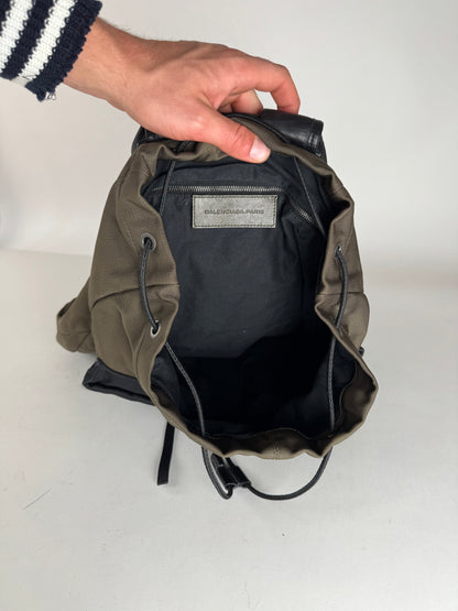 Vintage Balenciaga City Bag Backpack black kaki