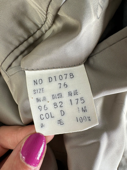 Vintage Dior Men’s Wool Blend Blazer Light Grey Stripe XL