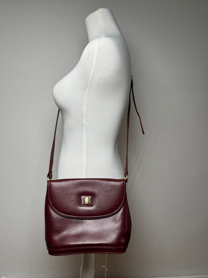 Vintage Cartier leather bag Burgundy