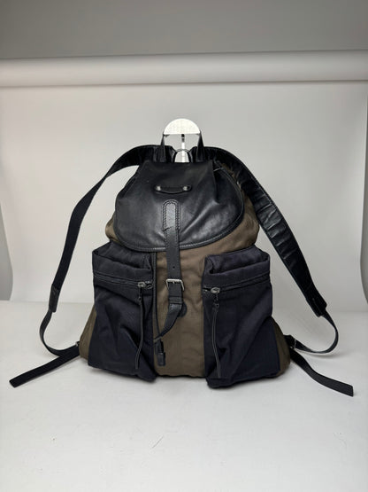 Vintage Balenciaga City Bag Backpack black kaki
