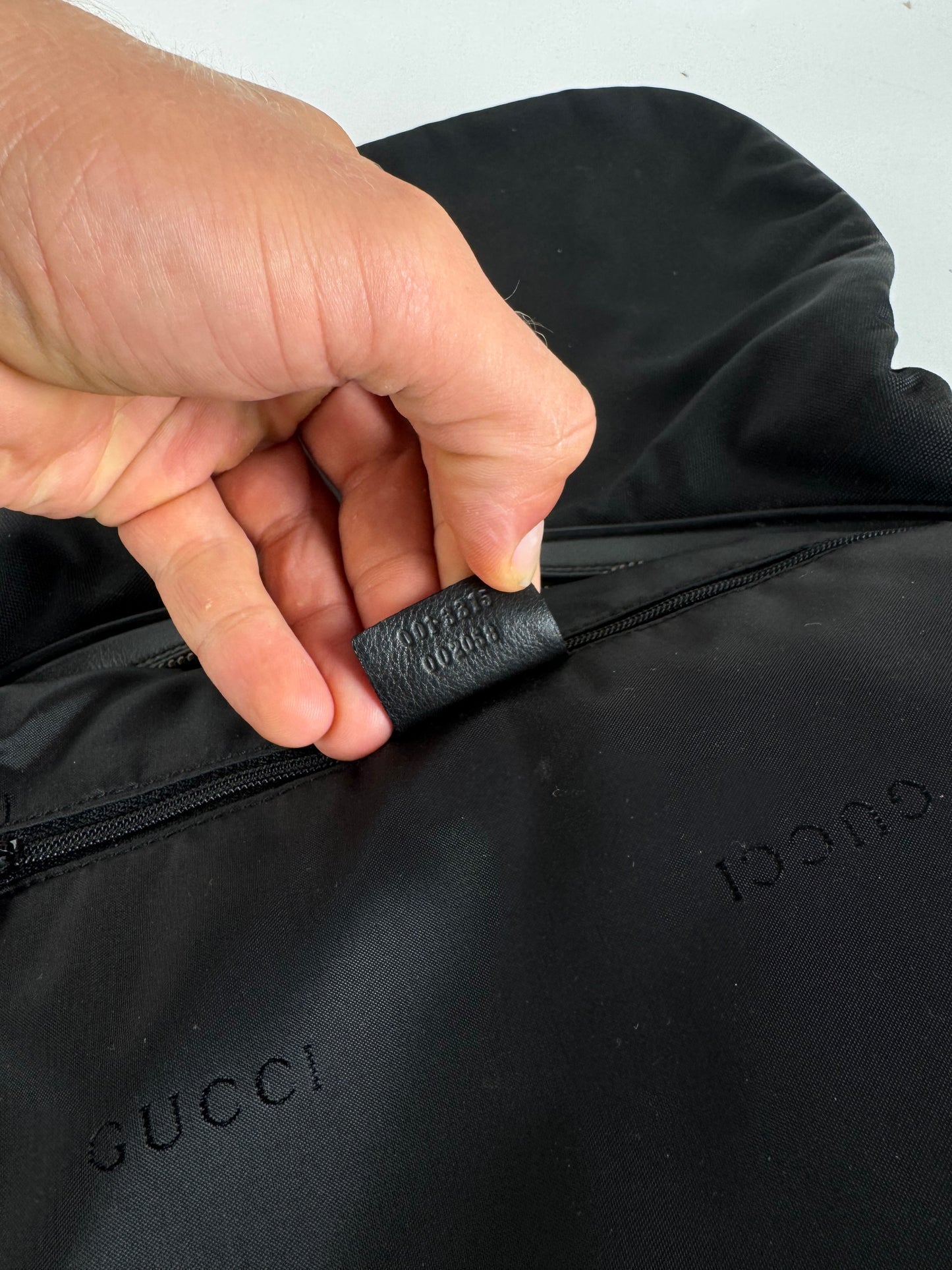 Sac à main vintage Gucci Tom Ford 2Way en toile et cuir noir