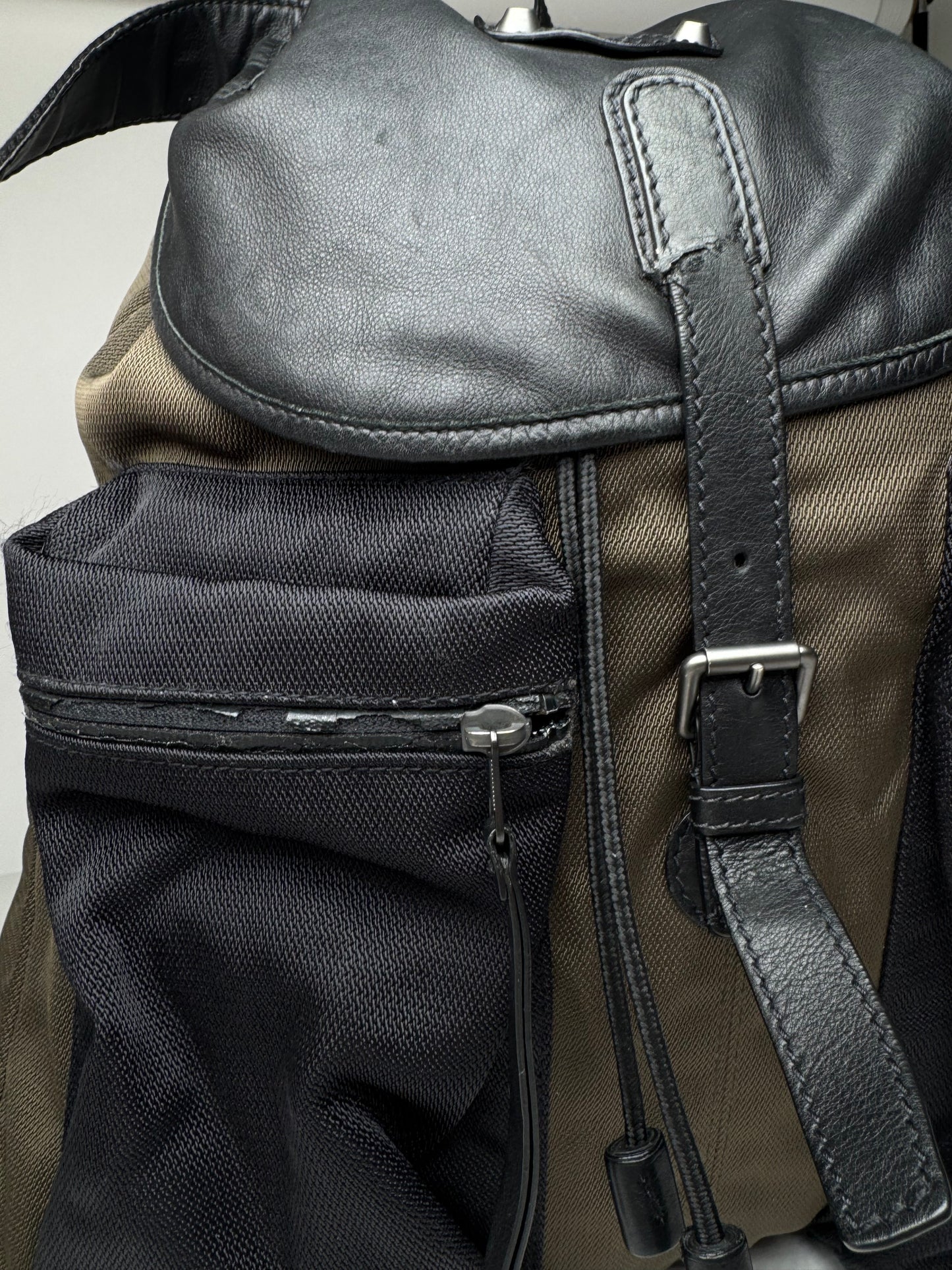 Vintage Balenciaga City Bag Backpack black kaki