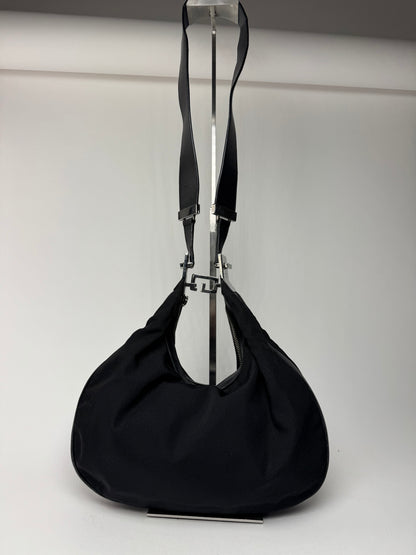 Sac à main vintage Gucci Tom Ford 2Way en toile et cuir noir
