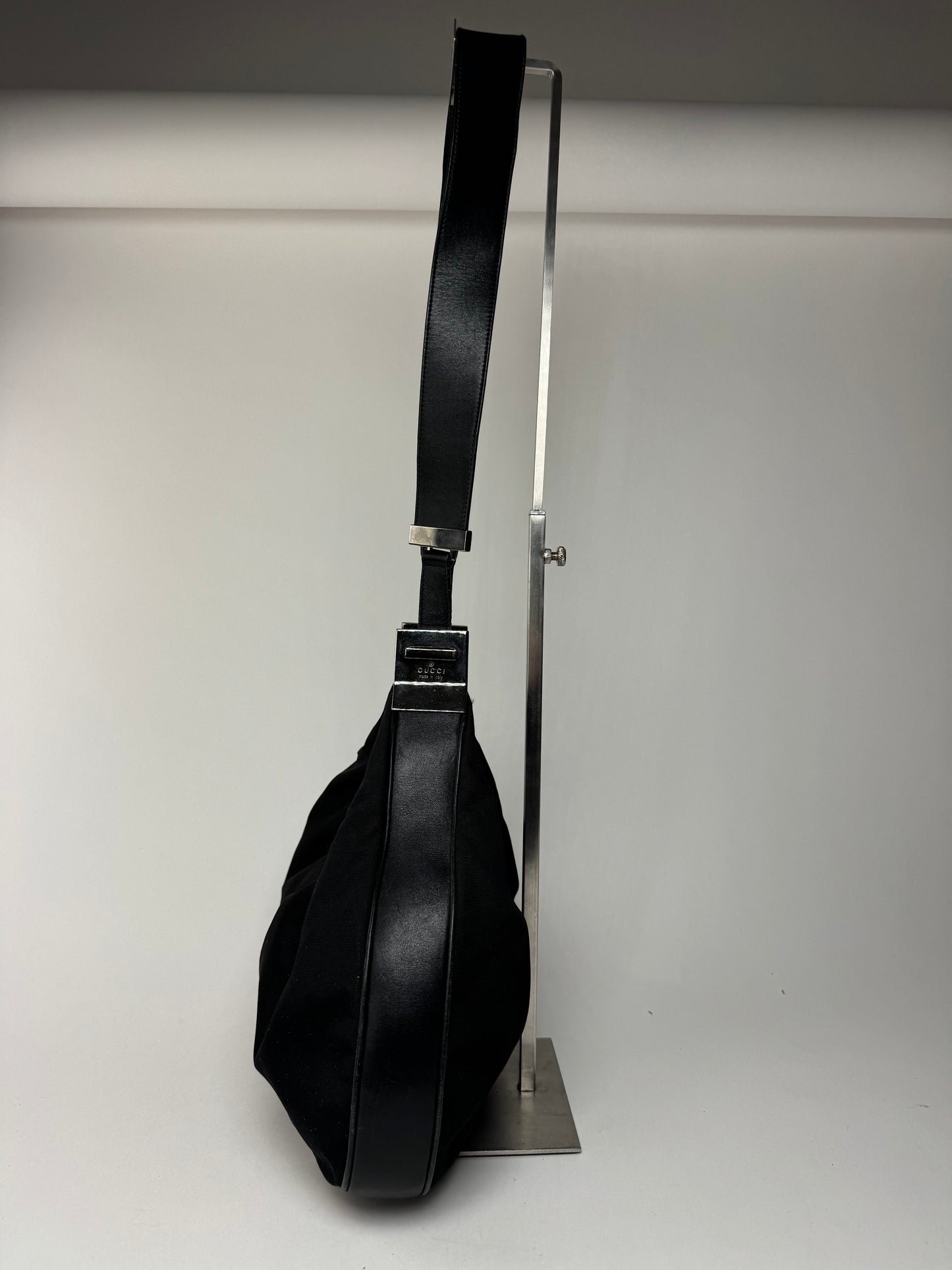 Sac à main vintage Gucci Tom Ford 2Way en toile et cuir noir